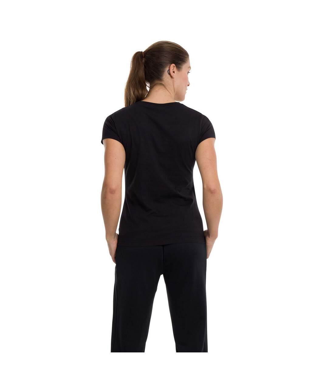 Womens/ladies Logo T-shirt Black Canterbury-3