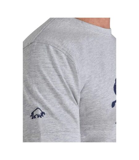 T-shirt Motif/style Taureau Homme Gris Chiné Raging Bull