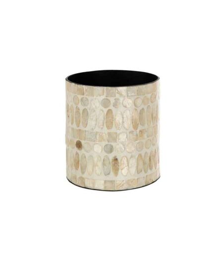 Cache-Pot Imprimé Design Delta 15cm Beige