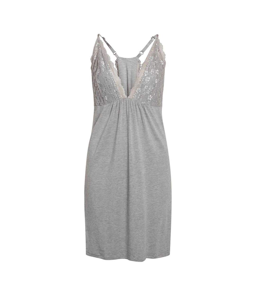 Chemise De Nuit Motif/style Lacets Frida Femme Gris Chiné CCDK Copenhagen-1