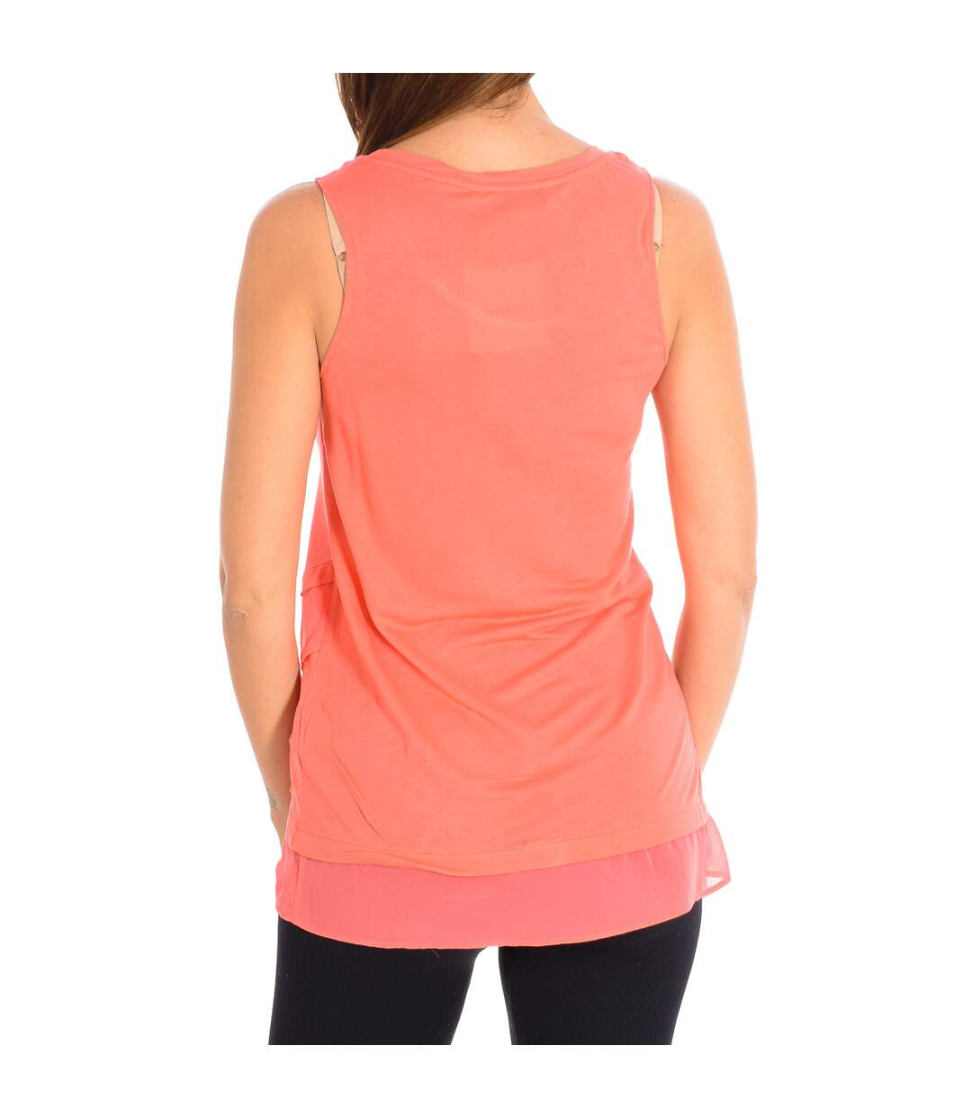 Women's wide round neck tank top 73T2EX1-3