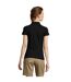 SOLS Womens/Ladies People Pique Short Sleeve Cotton Polo Shirt (Black)