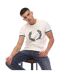 Mens Logo Printed T-shirt White Fred Perry-1