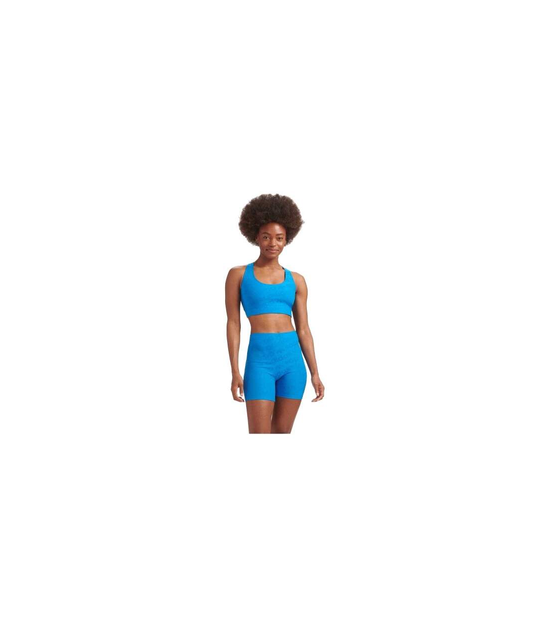 Womens/ladies Terrot Flex Crop Top Blue Adidas-1