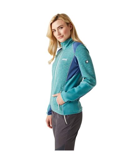 Regatta Womens/Ladies Lindalla V Marl Full Zip Fleece Jacket (Bristol Blue/Dusty Denim) - UTRG8846