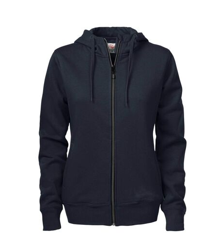 Womens/ladies Overhead Full Zip Hoodie Dark Navy Printer
