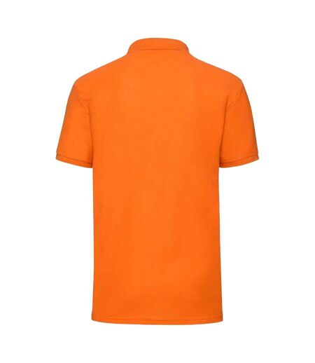 Mens 65/35 polo shirt orange Fruit of the Loom