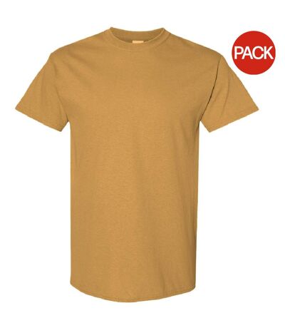Lot De 5  T-shirts Manches Courtes Hommes Jaune Foncé Gildan