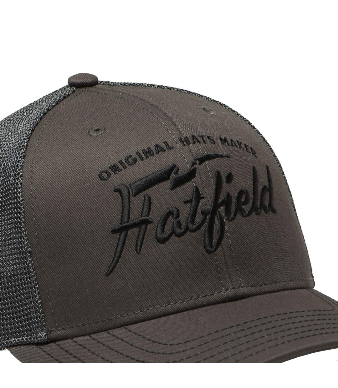Casquette trucker avec filet semi curved avec broderie Grey Matter Hatfield-4