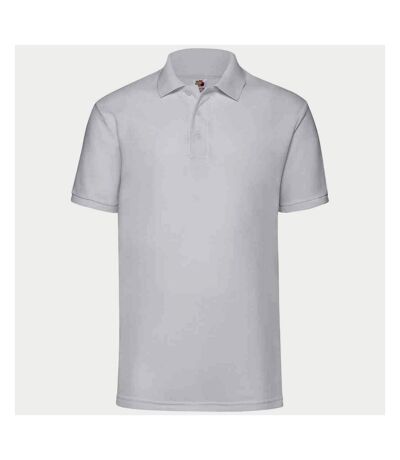 Mens 65/35 polo shirt white Fruit of the Loom