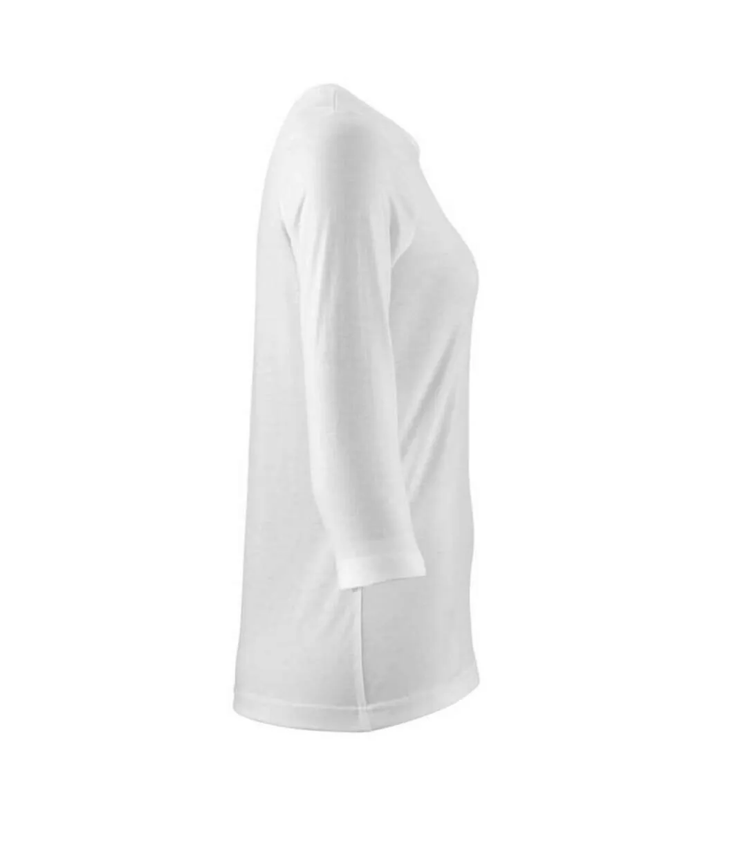 Womens/ladies Crossover 3/4 Sleeve T-shirt White Mascot-3