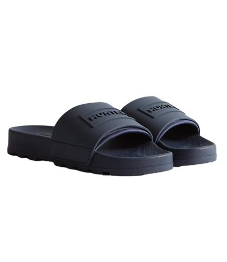 Womens/ladies core embossed sliders navy Hunter