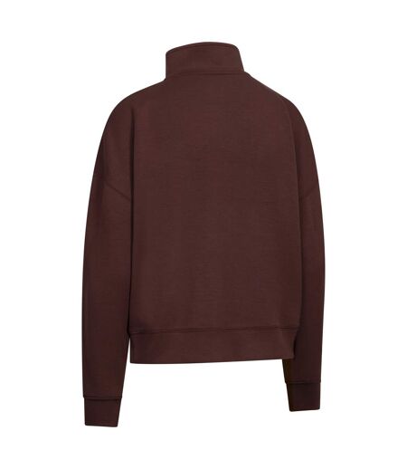 Sweat Uni À Col Montant Zippé Jean Femme Marron Trespass