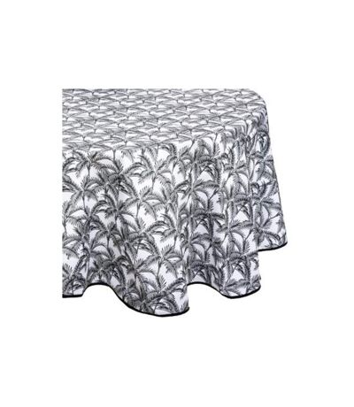 Nappe Antitache Imprimée Palmier 180cm Gris