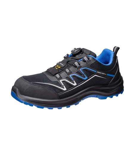 Unisex Adult Mesh Trainers Black Blue Portwest
