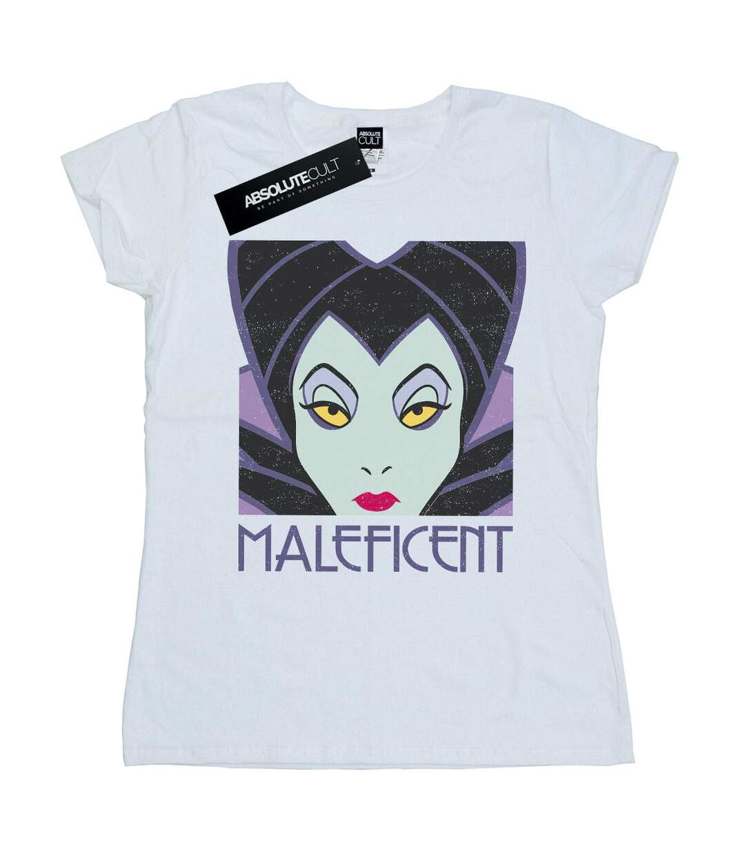 Disney - T-shirt MALEFICENT CROPPED HEAD - Femme (Blanc) - UTBI14744-1