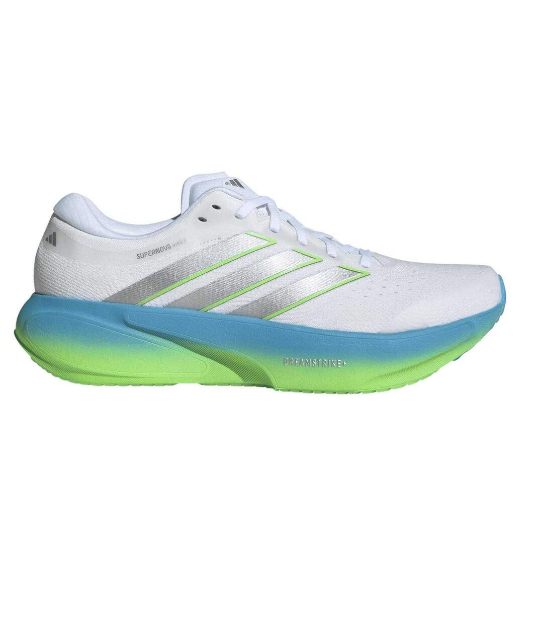 Mens Supernova Rise 3 Shoes White Blue Lime Adidas-1