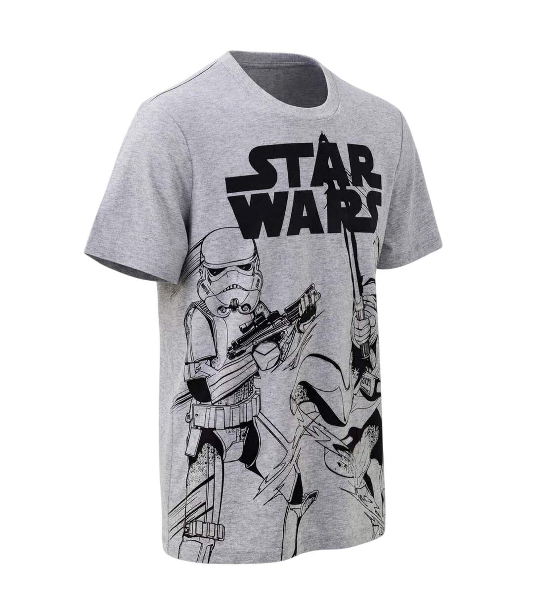 T-shirt Manches Courtes Motif/style Logo Homme Gris Star Wars-3