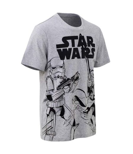 T-shirt Manches Courtes Motif/style Logo Homme Gris Star Wars