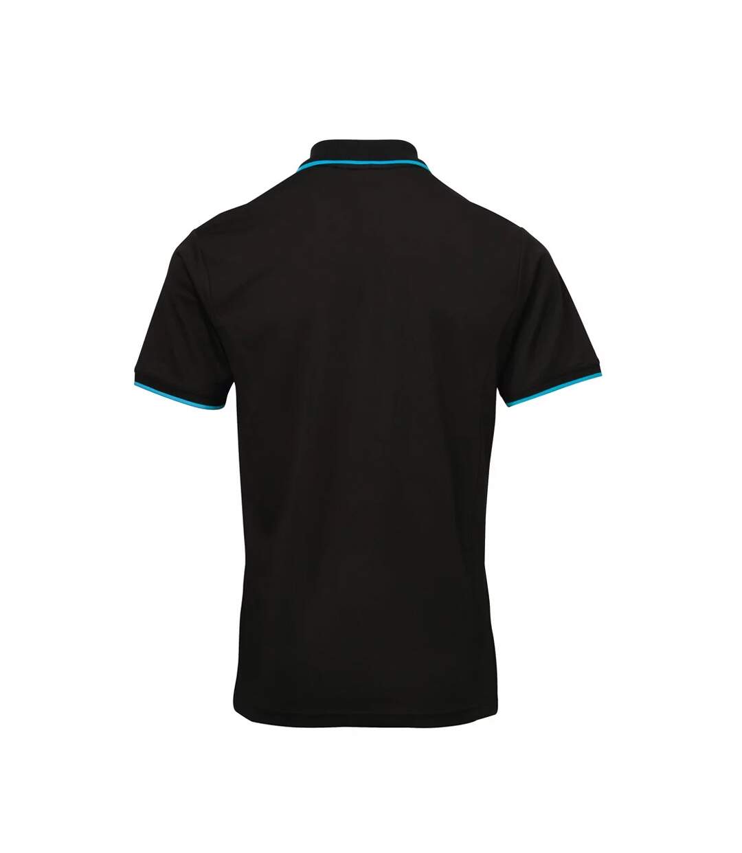 Mens Coolchecker Contrast Pique Polo Shirt Black Sunflower Premier-4