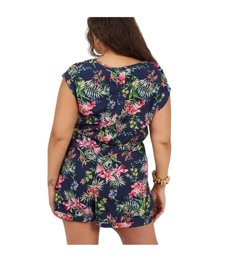 Combishort Motif/style Floral Femme Blanc Brave Soul