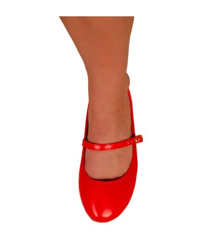 Ballerines Larges josie femme rouge Where's That From