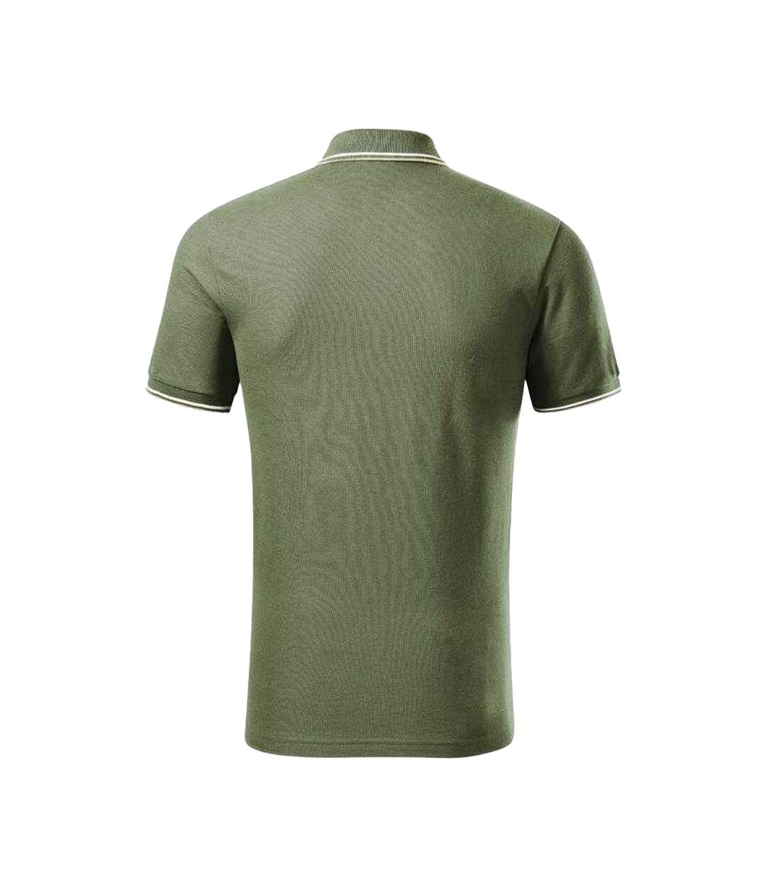 Polo Focus Homme Vert Kaki Malfini-2