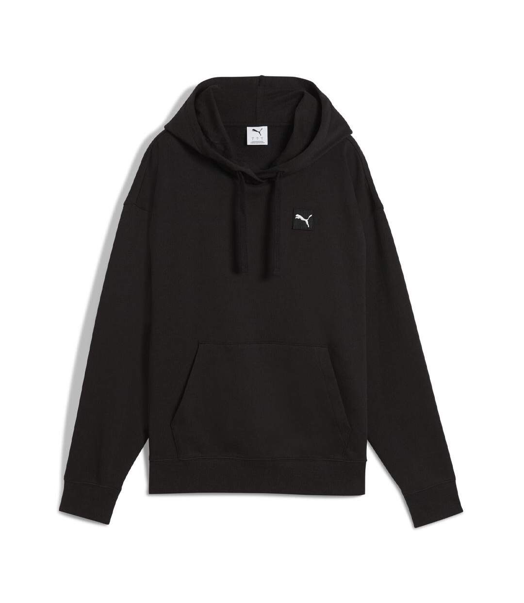 Sweat capuche noir femme puma elevated comfort-1