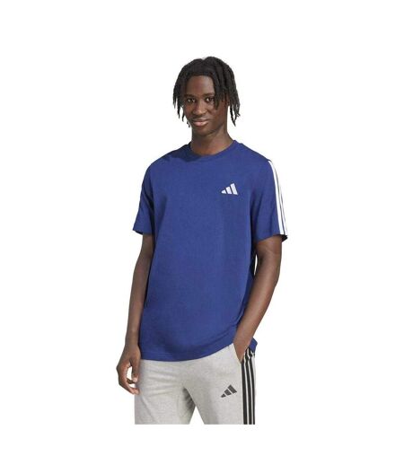 T-shirt Motif/style 3 Rayures Homme Bleu Marine Blanc Adidas