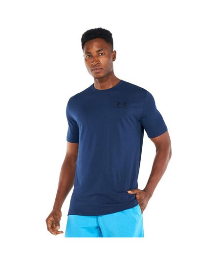 T-shirt manches courtes sportstyle homme bleu marine Under Armour