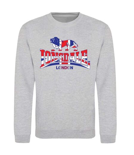 Sweat Motif/style Union Jack Homme Gris Lonsdale