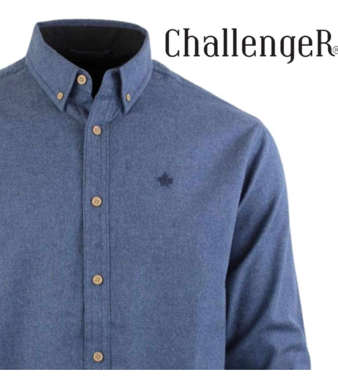 CHALLENGER BUCAREST2 — Chemise à carreaux manches longues flanelle bleu : le confort chaud au style classique-2