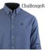 CHALLENGER BUCAREST2 — Chemise à carreaux manches longues flanelle bleu : le confort chaud au style classique-2