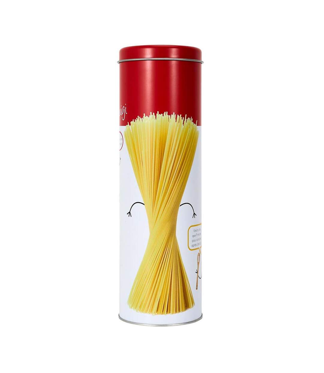 Boîte à Spaghettis en Métal Ludique 27cm Rouge-2