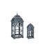 Lot de 2 Lanternes Bois 77cm Gris-1