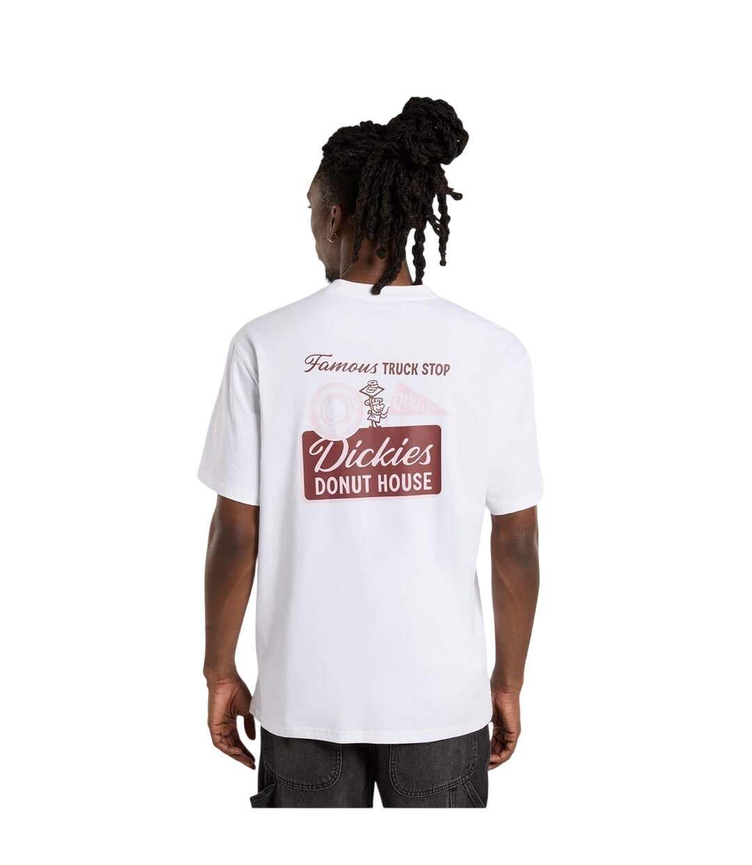 T-shirt Motif/style Beignet Adulte Blanc Dickies-2