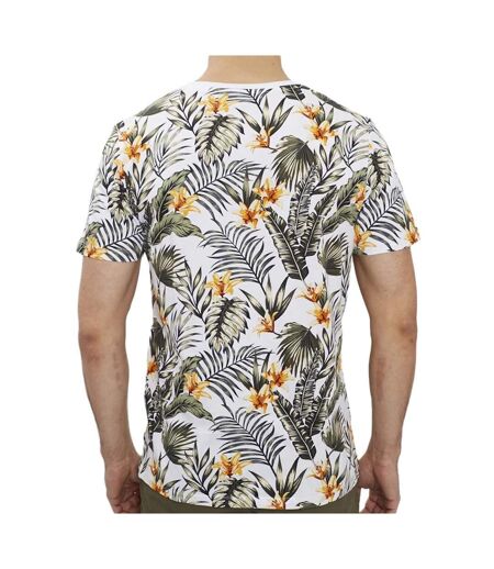 T-shirt blanc imprimés homme jack & jones tropic - l