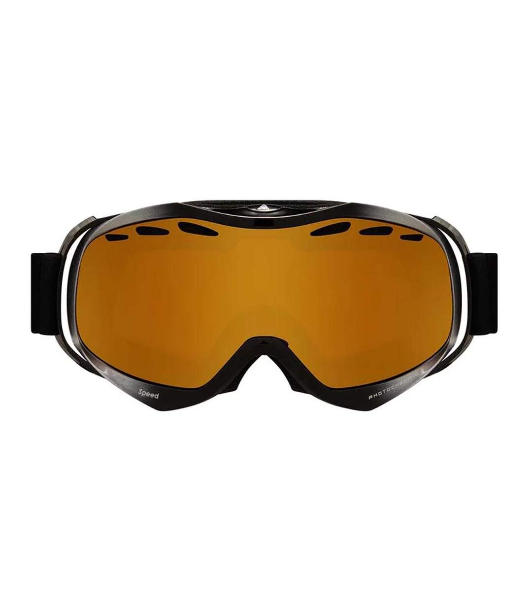 Masque de ski noir/orange mixte cairn speed photochromic-2