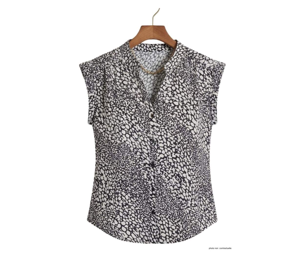 Chemisier sans manches MAYFLOWER N1132A : le top en viscose fluide pour un été frais et élégant-2