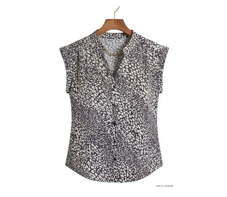 Chemisier sans manches MAYFLOWER N1132A : le top en viscose fluide pour un été frais et élégant