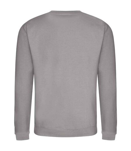 Unisex adult soft touch sweatshirt platinum grey Awdis