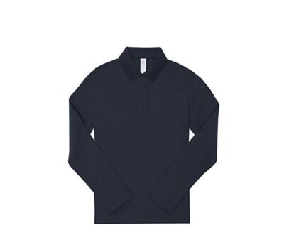 Polo femme manches longues - PW462 - bleu marine