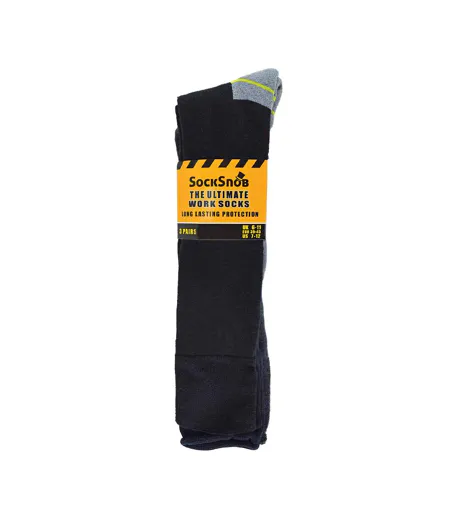 Sock Snob - 12 Paires Homme Chaussettes Genou Travail | Rembourrées Chaussettes