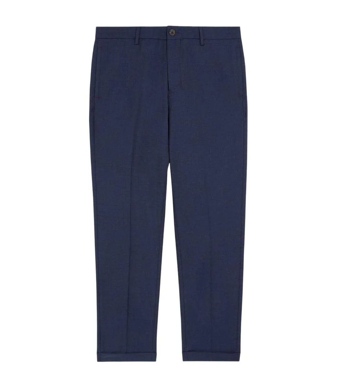 Chino Uni À Taille Mi-haute Homme Bleu Foncé Lyle & Scott-2