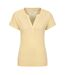 Womens/ladies skye slub t-shirt lemon Mountain Warehouse