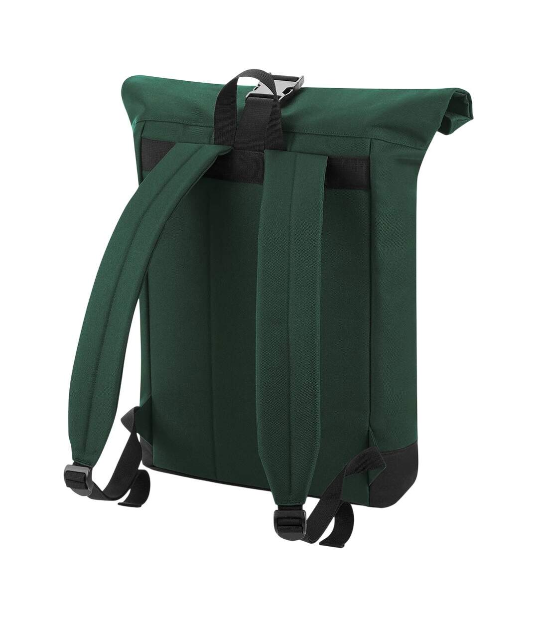 Roll Top Backpack One Size Bottle Green Bagbase-2