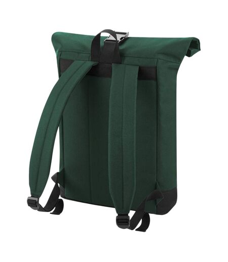 Roll Top Backpack One Size Bottle Green Bagbase