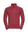 Russell Mens HD 1/4 Zip Sweatshirt (Red Marl) - UTRW5503