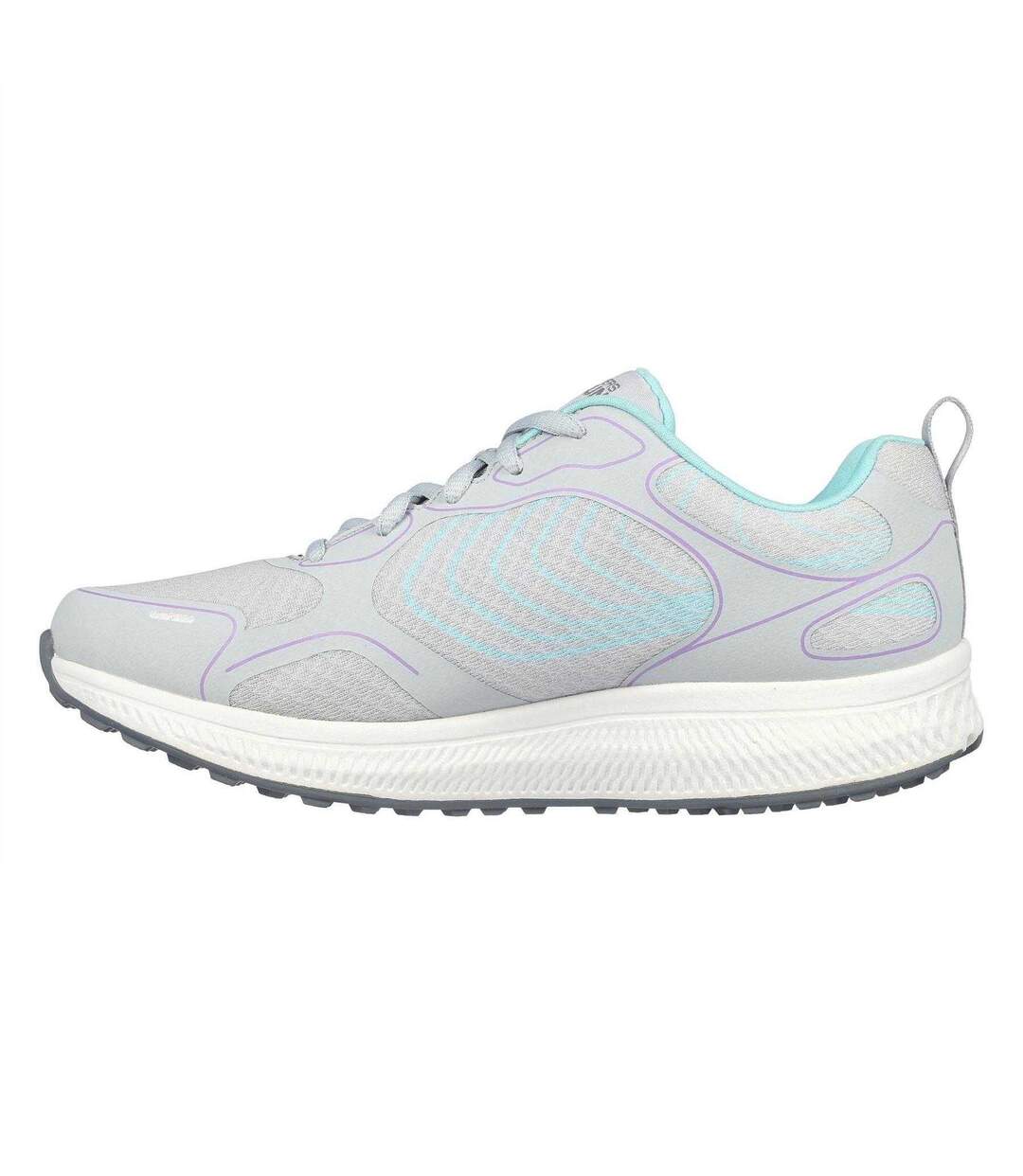 Womens/ladies Everyday Neutral Road Shoes Grey Blue Skechers-2