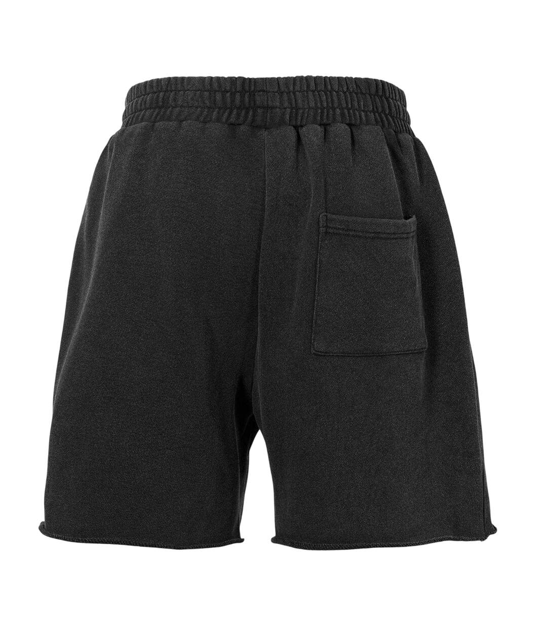 Mens Fleece Graphic Print Sweat Shorts Washed Grey GodMade-2